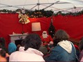 Ansturm im Wohnzimmer von Santa Claus 