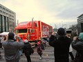 Der Coca-Cola Weihnachtstruck ist ein begehrtes Fotomotiv
