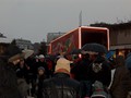 Lange Wartezeiten für den Besuch des Santa Claus im Weihnachtstruck
