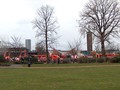 6 Coca-Cola Trucks am Tanzbrunnen in Köln